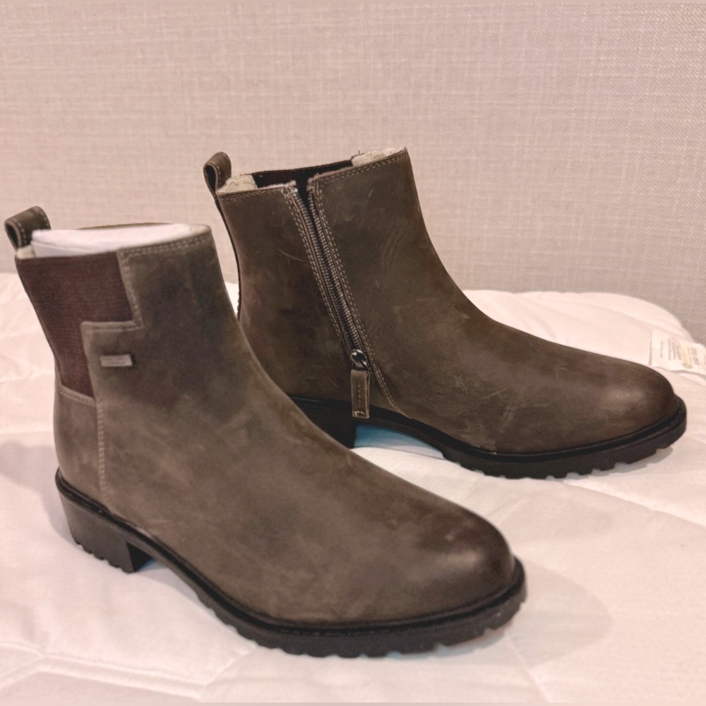 Rockport Ryleigh Gore Chelsea H20 Proof, Ankle Boot, Dark Taupe, Leather, 9.5
